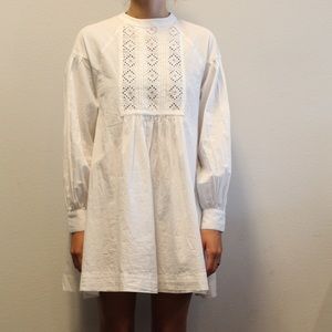 White Urban Outfitters classy pilgrim dress